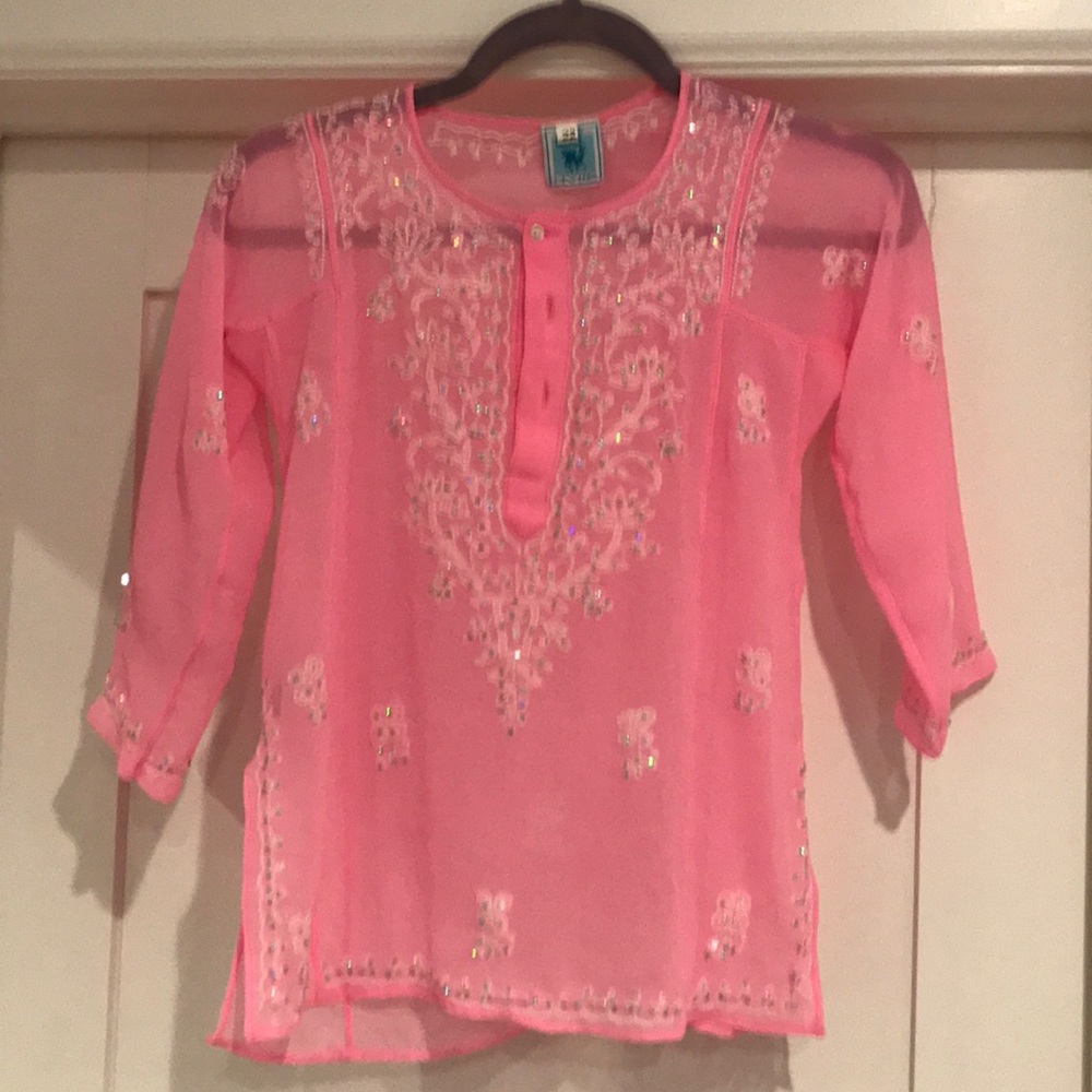 Pink Beaded Tunic